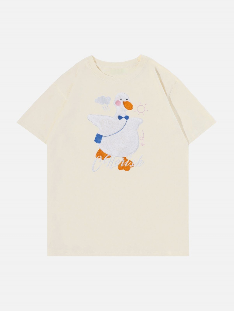 Blanche  T Shirts Aelfric Eden Cartoon Duck Patchwork Tee - QZY-2010139